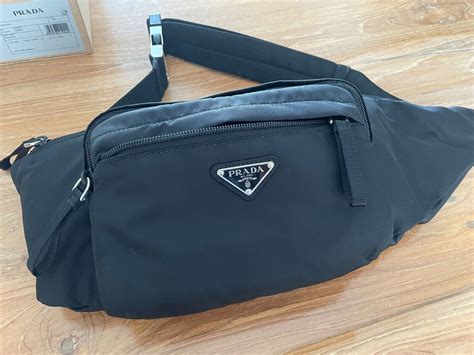 Prada Marsupio Tessuto Nylon Triangle Logo Black 